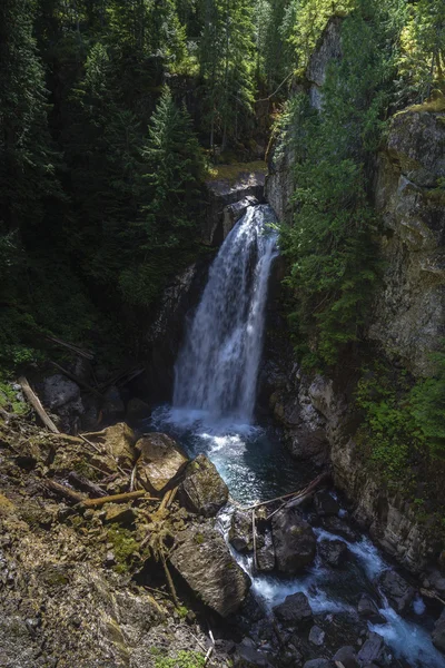 Lady Falls, Waterfall, Strathcona near Campbell River, British Columbia, Canada — Stock Photo, Image