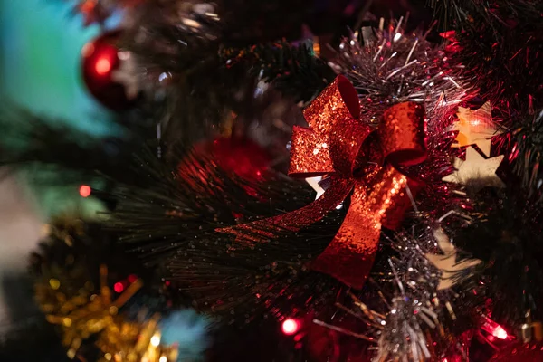 Typisch Kerstversiering Kerstboom Versieren — Stockfoto