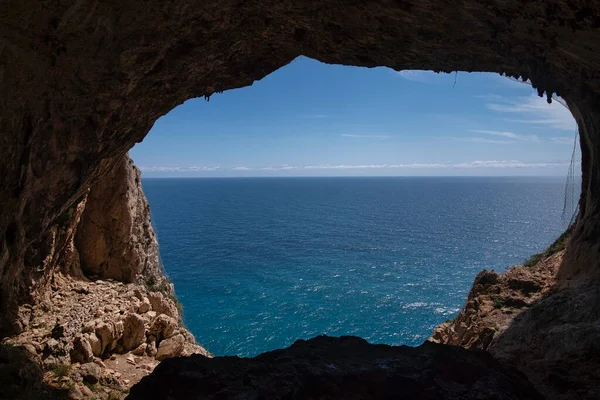 Die Wunderschönen Höhlen Der Schmiedehöhle Entlang Des Pilgerweges Der Varigotti Stockbild