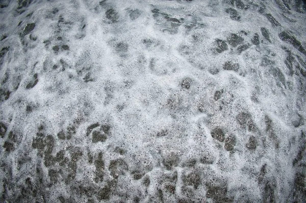 Текстура Морской Пены Итальянском Пляже Лигурии — стоковое фото