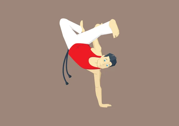 Soporte de mano de capoeirista — Vector de stock