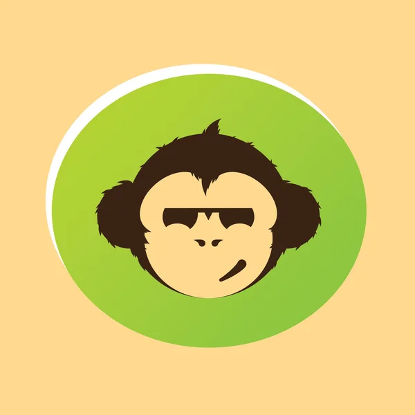 Логотип обезьяны . — стоковый вектор