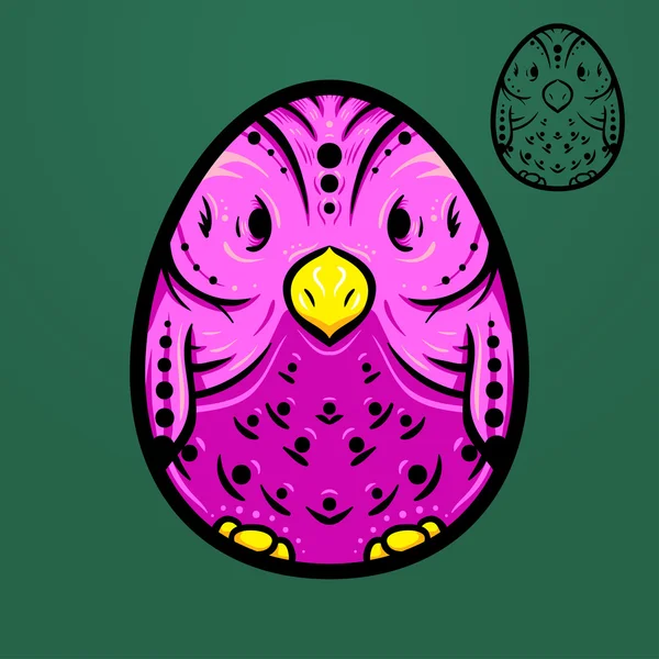 Oiseau ethnique de Pâques — Image vectorielle