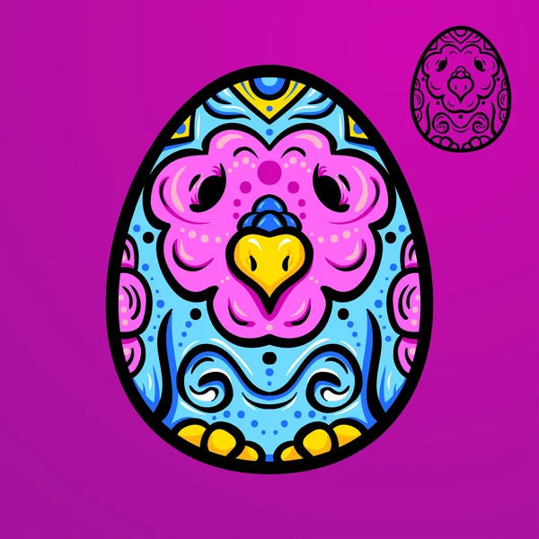 Paskalya etnik yumurta-kuş