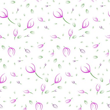 Çiçek desen, seamless modeli