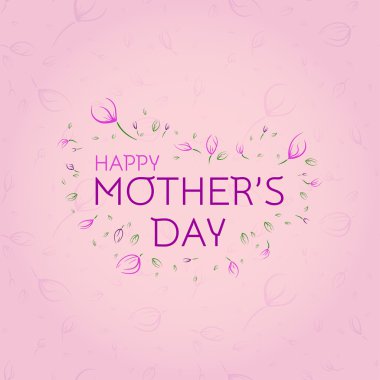 Anneler günü için tebrik kartı. Hassas tasarım konsepti. Tipik