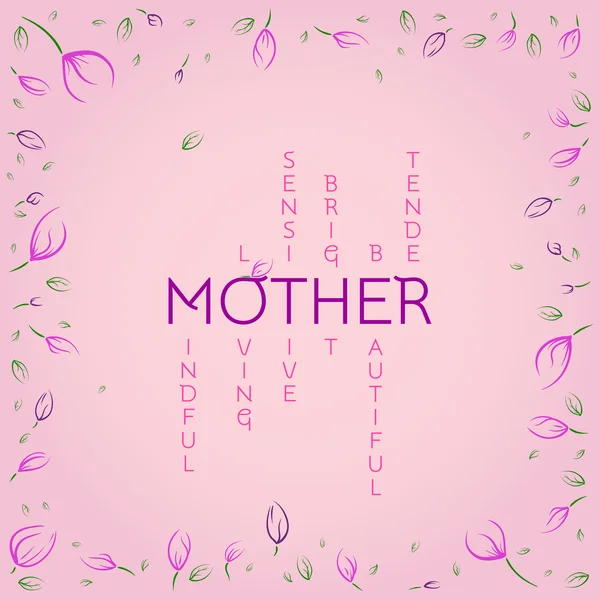 Anneler günü için tebrik kartı. Hassas tasarım konsepti. Tipik