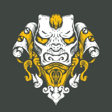 Dragon tattoo T-shirt design. Head of the Asian tiger. vector Dragon tattoo T-shirt design. Head of the Asian tiger. vector