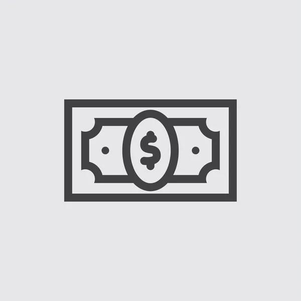 Money icon, dollar cash — Stock Vector