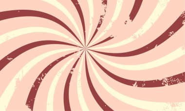 Retro swirl background with distressed texture in warm 70s-inspired colors including pink, orange, yellow, and burgundy