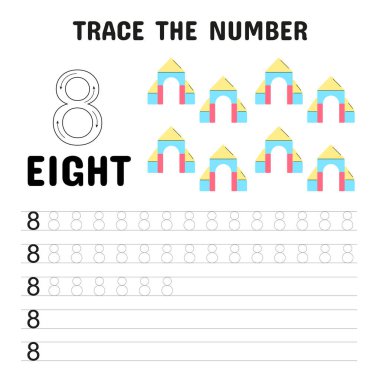 8 Numaralı Sayma ve Yazma Çalışma Kağıdını İzle