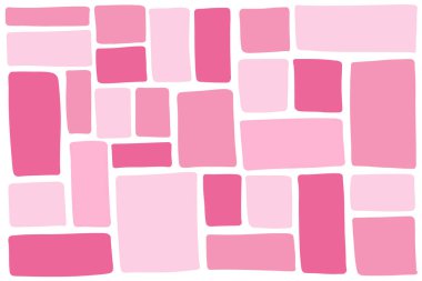 Dikdörtgenli Pembe Soyut Çerçeve Düzeni