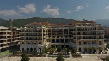 Porto Karadağ Hava görünümünü. Tivat şehir. Eylül 2016 ultrahd