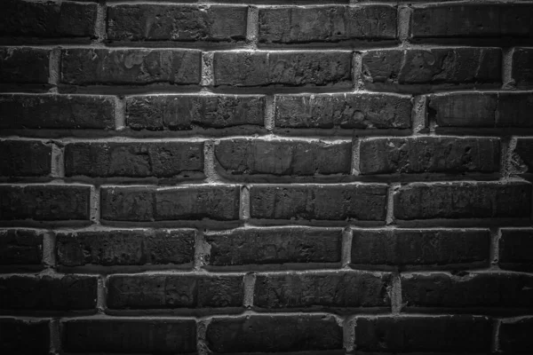 Black or dark gray sanded old loft brick wall texture background