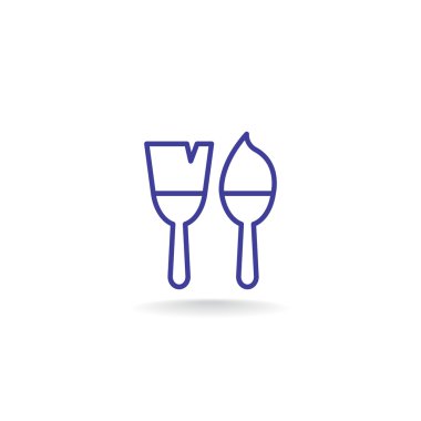 iki fırçaları simgeler