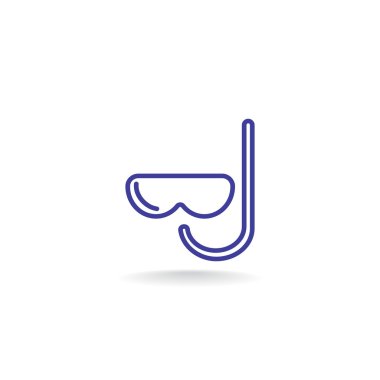 Dalgıç maskesi ve şnorkel simgesi