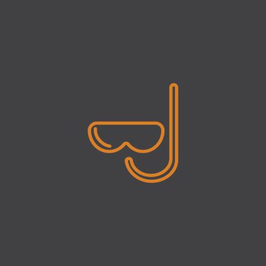 Dalgıç maskesi ve şnorkel simgesi