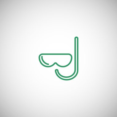 Dalgıç maskesi ve şnorkel simgesi