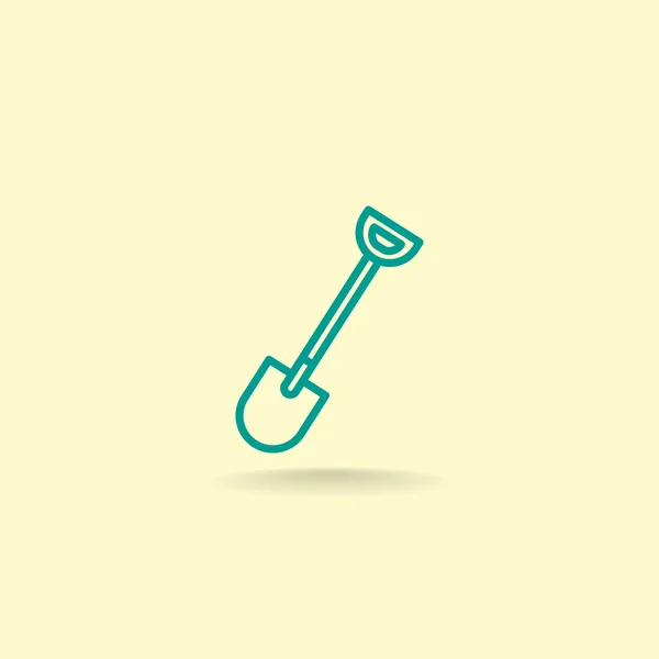 Pala icono plano — Vector de stock