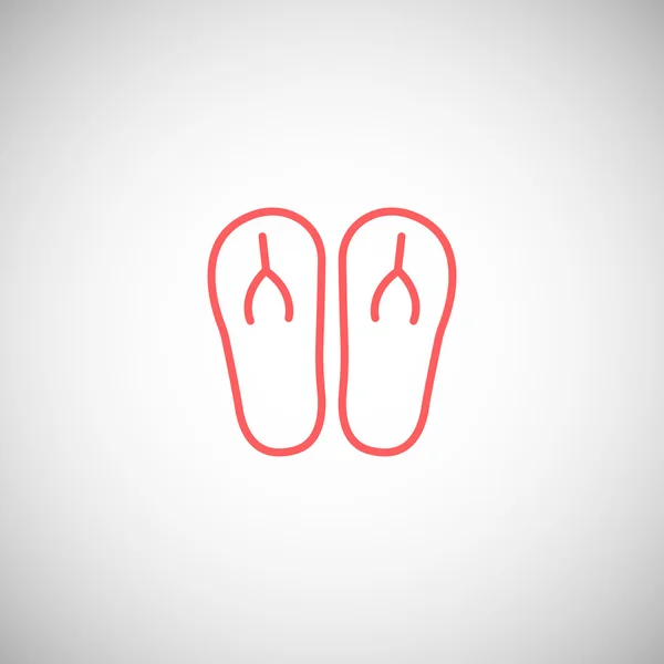 Zapatillas de playa icono — Vector de stock