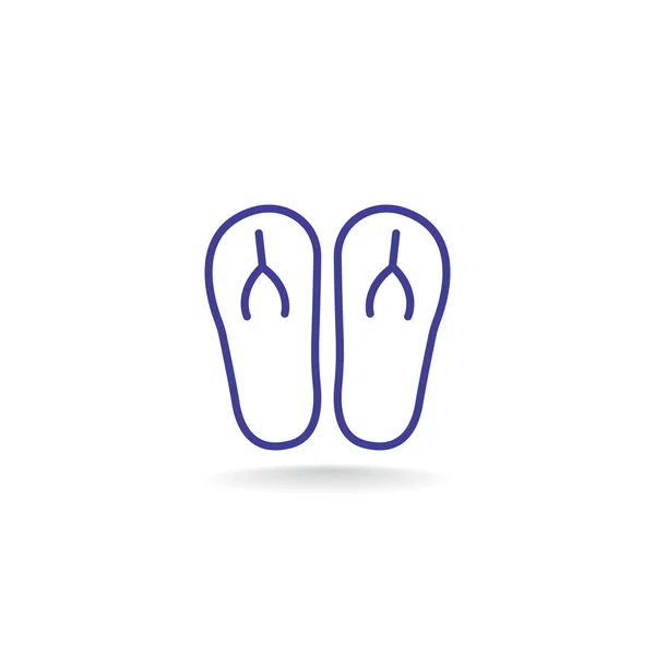 Beach slippers icon — Stock Vector