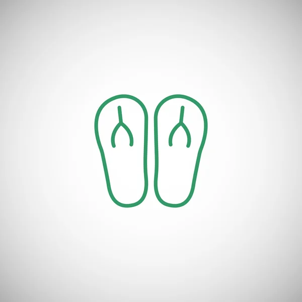 Beach slippers icon — Stock Vector