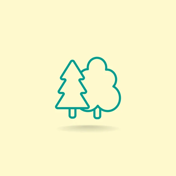 Icona alberi della foresta — Vettoriale Stock