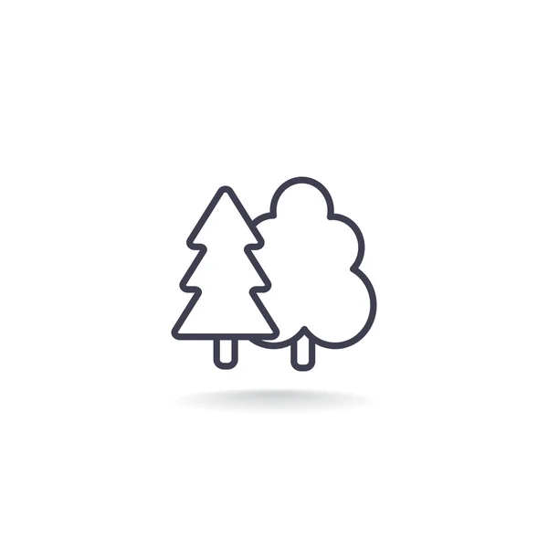 Icono de árboles forestales — Vector de stock