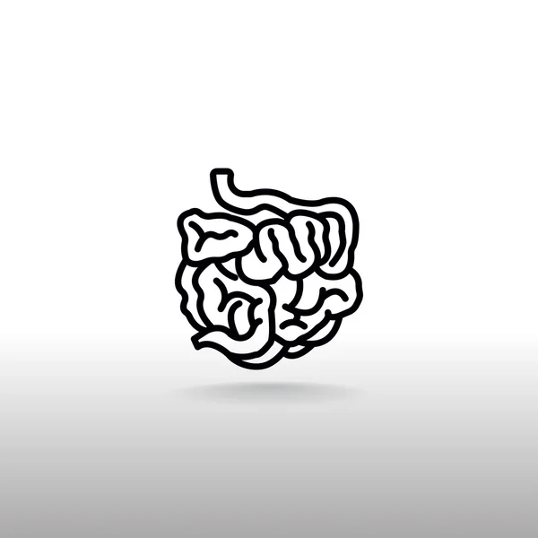 Icono de intestino delgado — Archivo Imágenes Vectoriales