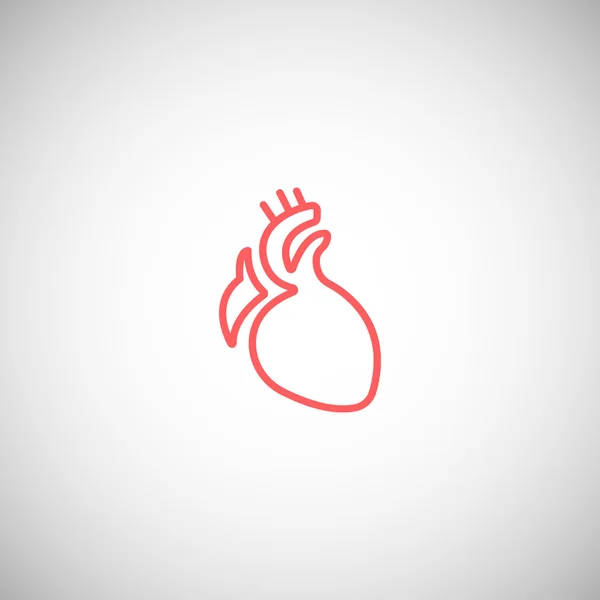 Ikone des menschlichen Herzens — Stockvektor