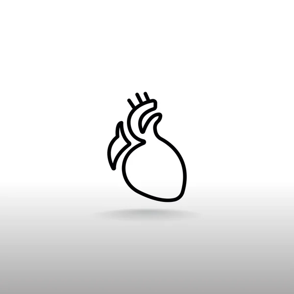 人間の心臓器官のアイコン — ストックベクタ