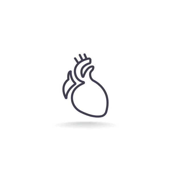 Ludzka ikona narządu serca — Wektor stockowy