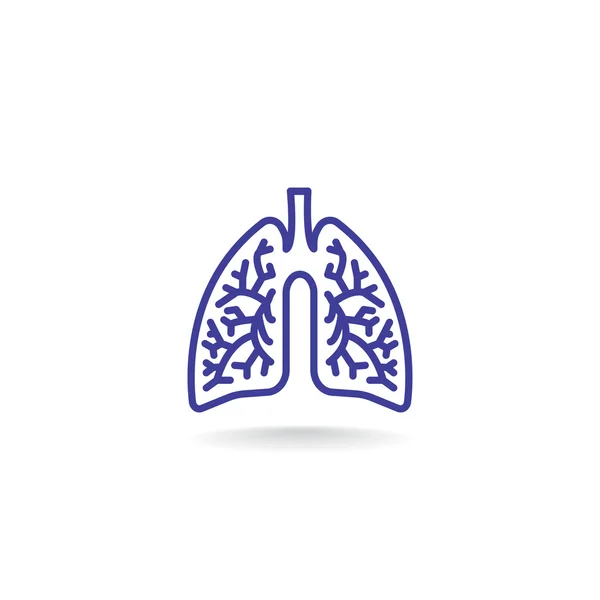 Human lungs icon — Stock Vector