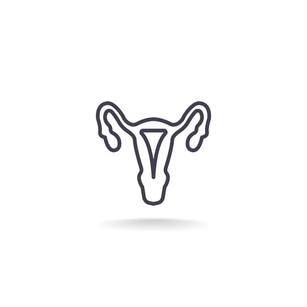 Γυναικεία αναπαραγωγικά όργανα εικονίδιο — Διανυσματικό Αρχείο