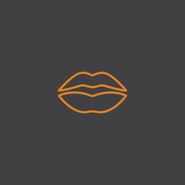 Icono de labios humanos — Vector de stock