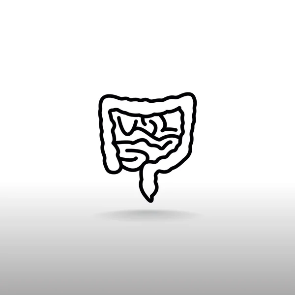 Icono de intestinos humanos — Vector de stock