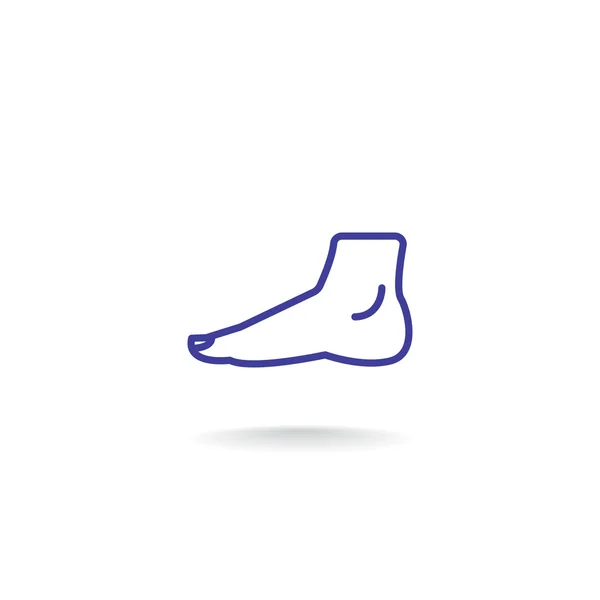 Ícone do pé humano — Vetor de Stock