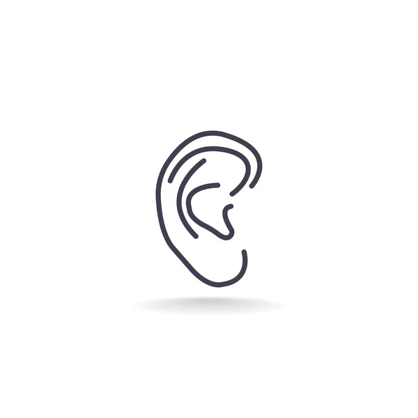 Human ear icon — Stock Vector