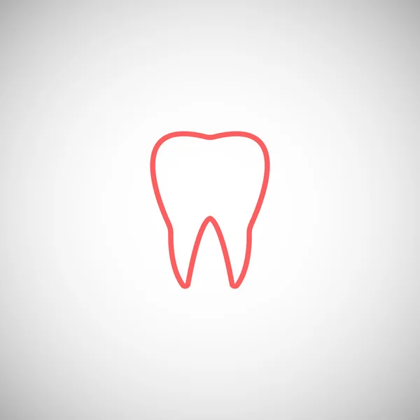 Ícone de dente humano — Vetor de Stock