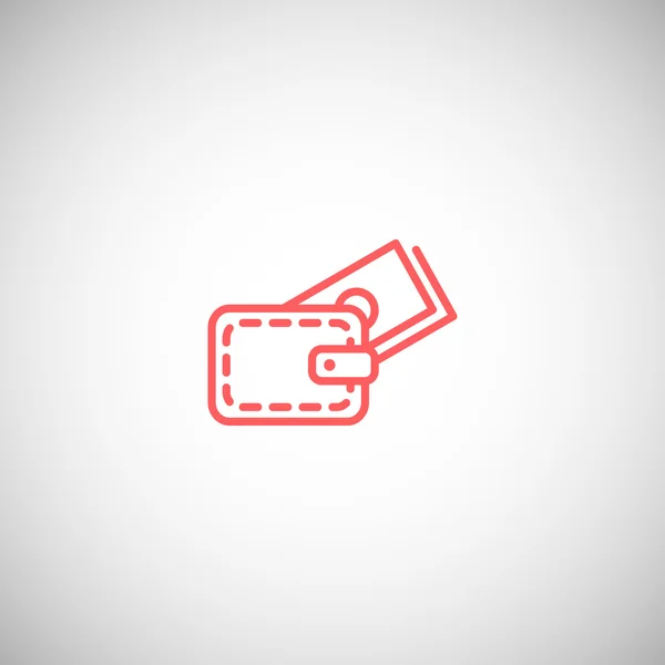 Бумажник с иконкой денег — стоковый вектор