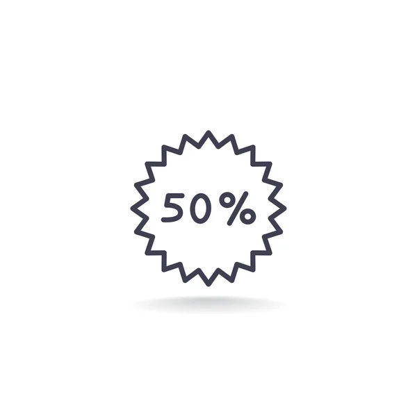 50% korting-pictogram — Stockvector