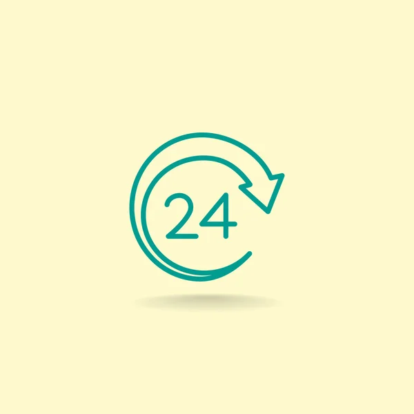 24 hours.service pictogram — Stockvector