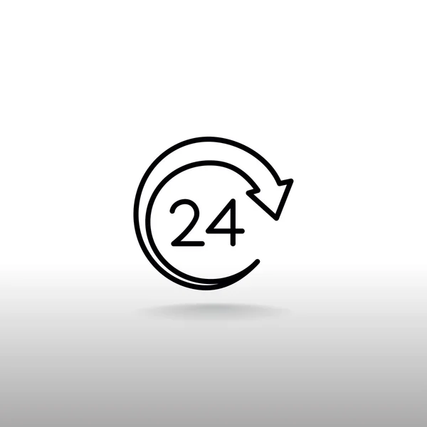 24 hours.service pictogram — Stockvector