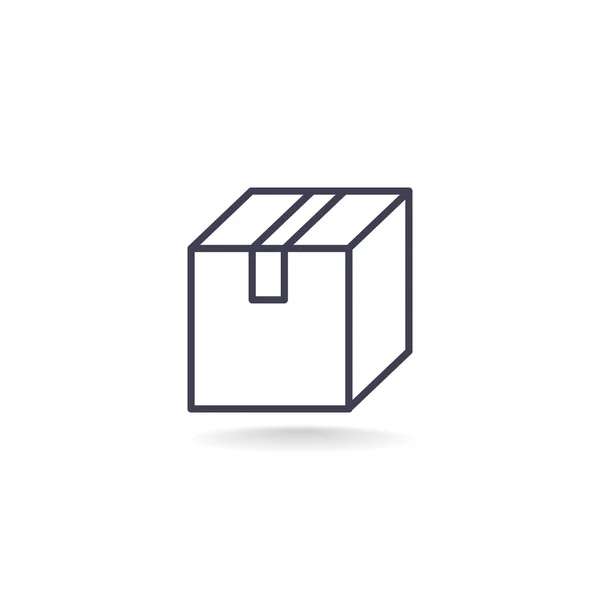 Ikona kartónové krabice — Stockový vektor