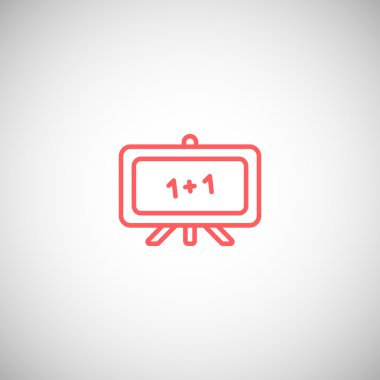 Beyaz tahta simge, düz tasarım