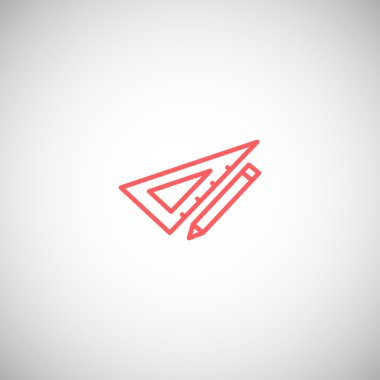 Cetvel simgesi olan kalem