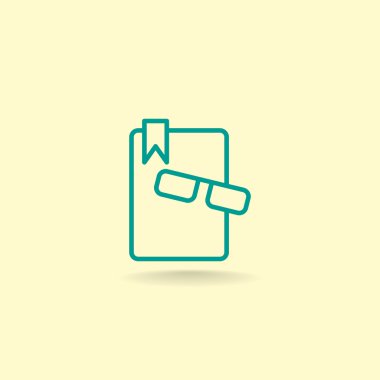 kitap ve gözlük simgesi