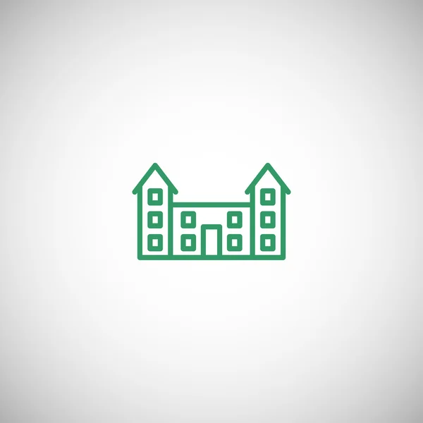 Icono del edificio educativo — Vector de stock