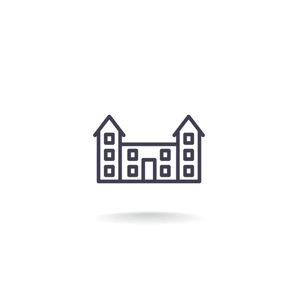 Educational building icon — Stock Vector