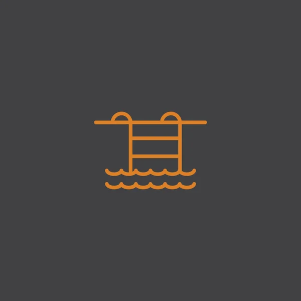 Schwimmbad-Symbol — Stockvektor